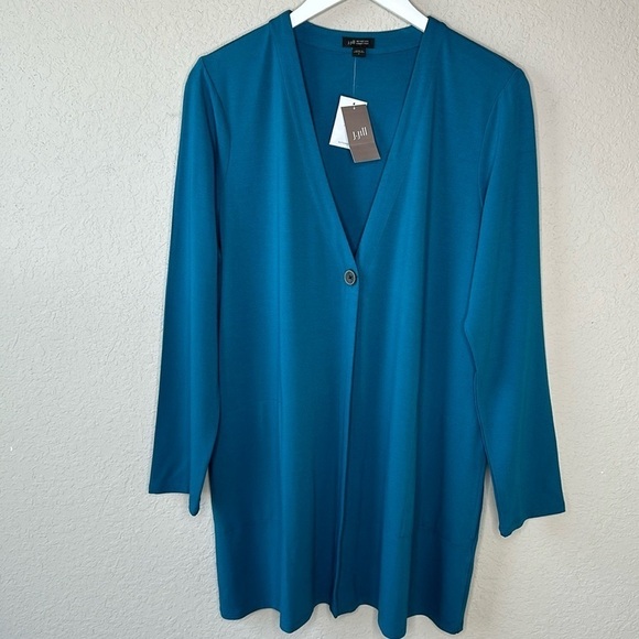 NWT J. Jill Wearever Collection One Button Cardigan Size Large - Picture 2 of 13